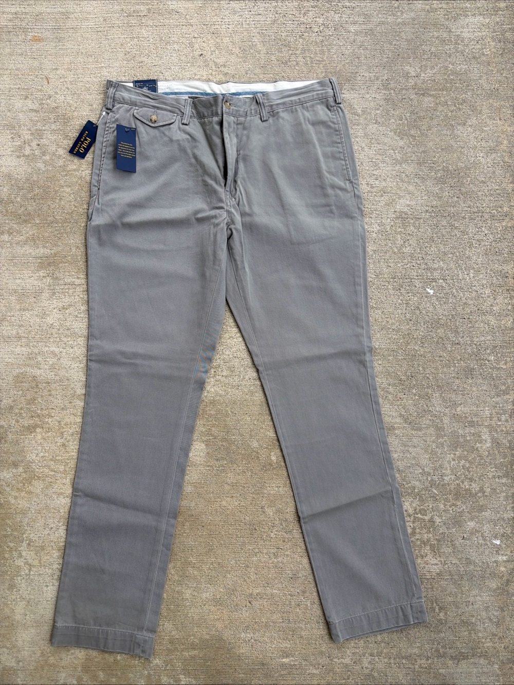 Polo Ralph Lauren Men’s Bedford Chino Twill Slim Fit 38 X 34 Grey Pants NWT